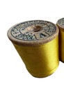  4 Antique Corticelli Yellow Silk Thread Wood Spools Pre-1911 Craft Sew Fly Tie