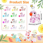 120 Glitter Mini Resin Ducks  Colorful Tiny Ducks  Miniature Glitter Duck Figure
