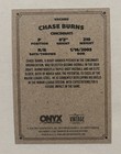 Chase Burns On Card Auto 2025 Onyx Vintage Rookie Cincinnati Reds Rc