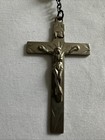Vintage Italy Sterling Silver Rosary Faceted Clear Crystal Glass Beads