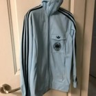 Adidas Sky Blue Jersey Top Size 95 Men Athletic Sportswear
