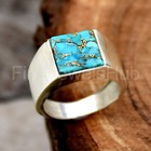 Blue Copper Turquoise Ring 925 Sterling Silver Ring Handmade Ring Men s Ring