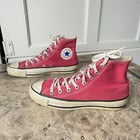 Vtg 80s Converse Faded Red High Top Chucks Sneakers Made In Usa Womens 9 Mens 7