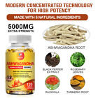Ashwagandha 5000mg - 120 Capsules High Strength Stress Fatigue Anxiety Relief
