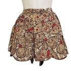 Vintage 50s Reversible Half Apron Butterfly Brown Red