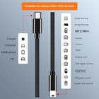 Type C To Mini Usb Fast Charger Data Sync Cord 5 Pin Otg Usb-c To Mini Usb Cable