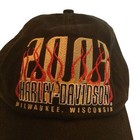 Vintage Harley Davidson 2003 100th Year Anniversary Black Flames Cap