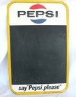 Vintage Metal Sign Say Pepsi Please Chalkboard 30 X 20 Stout Signs 1965