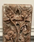 2 Antique Asian Relief Hand Carved Wood Wall Plaque Panels 45   