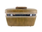 Samsonite Silhouette Hard Shell Train Case Brown Makeup Luggage With 2 Keys