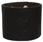 Men s Brown White 5cm Wide Leather Bracelet Two Rows Of Buckles Black