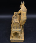Authentic Ancient Egyptian Antique Rare God Anubis Statue Figurine Bc