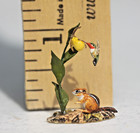 1 12 Dollhouse Miniature Mary Mcgrath Chipmunk Hummingbird Orchid Figurine 1986