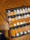Antique Doctor s Medical Kit Apothecary Leather Travel Case W empty Vials