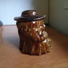 1849 Dated Lyman Fenton Bennington Toby Tobacco Snuff Jar Rockingham With Cover