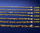 14k Yellow Gold Solid Milano Figaro Rope Necklace Bracelet Chain 2mm-8mm 7 -30 