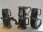 Lot 6 Vtg Wilton Armetale Rwp Pewter Steins   Mugs