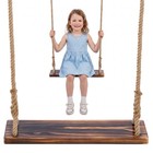 Wooden Swing Seat Nostalgic Outdoor Wood Swing For Kids Tree Swing For Adults