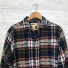 Gander Mtn Mens Plaid Flannel Button Front Shirt Long Sleeve 100  Cotton Size Xl