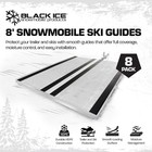 Black Ice 8 Pack 7  10  Snowmobile Trailer Ski Guides For Friction-free Loading