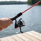 5 Ft 6 Infiberglass Spinning Fishing Rod Reel Combo 2 Piece Adult Orange