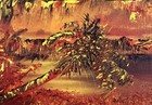 Florida Outsider Art Lake Of Fire Highwaymen Style Landscape Painting Wrenn