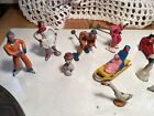 Lot Of Vintage Barclay Cast Metal Winter Ice Skaters -skiers-sleds Animals 15 Pc