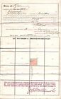 Antique 1880 Deed W Plot Map Crawford County Kansas Near Girard   New Pittsburg