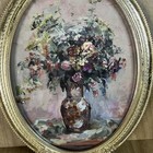 Antique Style Ornate Gold Rococo Oval Picture Frame Victorian Floral Art