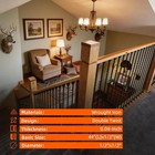 Wrought Iron Balusters - 10pack hollow Double Twist Iron Spindles decorative    
