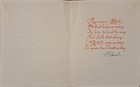 Christmas Card Vintage - Embossed Baby Jesus Profile Holy Crown Red White 6x5