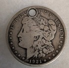Morgan Silver Dollar 1921 Lot Of Two Necklace Coins