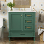 30  Bathroom Vanity In Green  Modern Bathroom Cabinet With Sink Combo Set