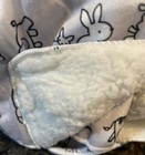 Soft Baby Blanket   Neck Pillow Set 30x40 Gray Mink W animals Reverses To Sherpa