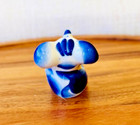 Vintage Gzhel Hand Painted Blue And White  Porcelain Pig Russia 2 