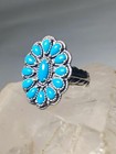 Turquoise Ring Size 7 Navajo Carolyn Pollack Petite Point Sterling Silver Women