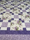 Quilt Top lavenders   Orchid 56    X 64     Bed  Sofa  Decor pieced usa 