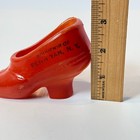 Penn Yan Ny New York Antique Souvenir Depression Red Glass Trinket Shoe