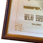 Vtg O connell   Flynn Framed Bar Mirror Galway Bay Distillery Old Irish Whiskey
