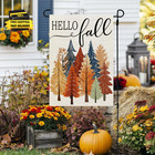 Fall Welcome Trees Garden Flag For Outside 12x18 Inch                               