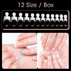 Short French Nail Tips - 120pcs Acrylic Short Nail Tips White French Fake Nail T