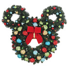 30  Mickey Figural Pre-lit Led Wreath Christmas Lighted Holiday Door Wreath New