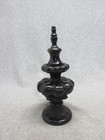 Unused  Large Heavy Detailed Newel Post Architectural Stair Finial  Black Brass