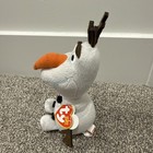 Ty Disney s Frozen Olaf Snowman Sparkly Beanie Baby 8  Plush Stuff Animal