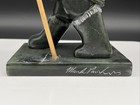 Mark Parkinson Hand Carved Stone Inuit Eskimo 8 1 2  Figurine Sculpture W  Spear
