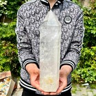 6 2lb Natural Clear Quartz Crystal Column Tower Polished Healing Stone Homedecor