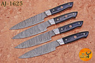 Handmade Damascus Steel Steak Knife Set Chef Knife Kitchen Knives-cutlery 1625