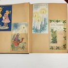Vtg 50s Greeting Card Scrapbook Cards Valentines Die Cuts Xmas Filled Fairyland