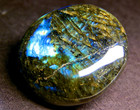 Natural Labradorite Quartz Crystal Polished Palm Stone Ore Specimen Healing 1pc