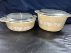 Pyrex Sandalwood Ivy Nesting Casserole Baking Dish 2 470   473 W Lids